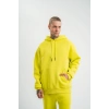 Unisex Double Oversize Kapşonlu Basic SweatShirt - Sarı