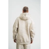 Unisex Double Oversize Kapşonlu Yıkamalı SweatShirt - Krem
