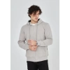 Unisex Tam Fermuarlı Kapşonlu  SweatShirt - Boyalı Gri
