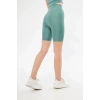 Yüksek Bel Biker Sporcu Şort - Mint Yeşil