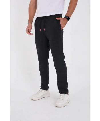Erkek Üç İplik Basic Eşofman Pantolon - Antrasit