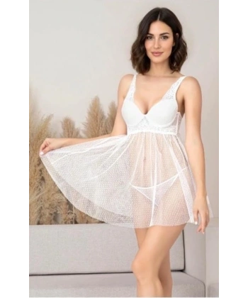 Nurteks 5402 Kısa Tül Gecelik
