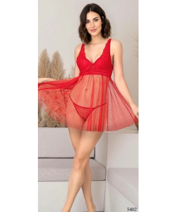 Nurteks 5402 Kısa Tül Gecelik
