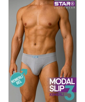Star 109 Erkek 3lü Modal Slip