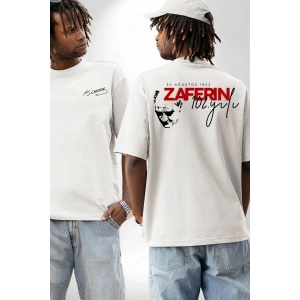30 Ağustos Baskılı T-shirt - Beyaz