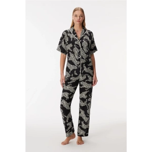 Anıl 11389 Bayan Kısa Kol Gömlek ve Pantolon Takım