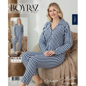 Boyraz 02286 Kadın Süet Uzun Kol Pijama Takımı