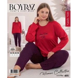Boyraz 0259 Kadın Battal Sandy Uzun Kol Pijama Takımı