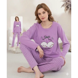 Boyraz 0351 Kadın Penye Uzun Kol Pijama Takımı