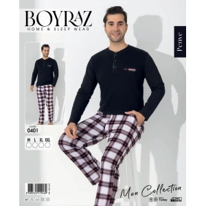 Boyraz 0401 Erkek Uzun Kol Pijama Takımı