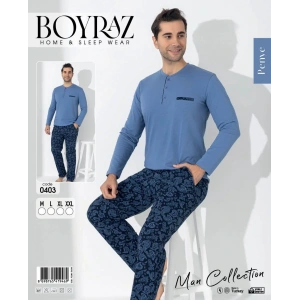 Boyraz 0403 Erkek Uzun Kol Pijama Takımı