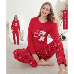 Boyraz 0414 Kadın Penye Uzun Kol Pijama Takımı