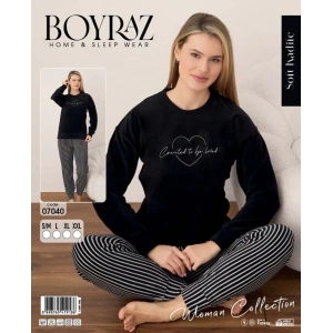Boyraz 07040 Bayan Soft Kadife Pijama Takımı