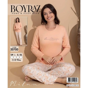 Boyraz 20700 Kadın Milan Uzun Kol Pijama Takımı