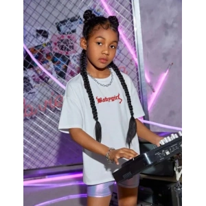 Çocuk Unisex Baskılı T-Shirt - Beyaz