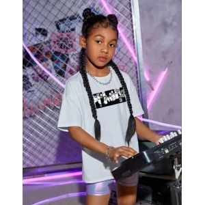 Çocuk Unisex Baskılı T-Shirt - Beyaz