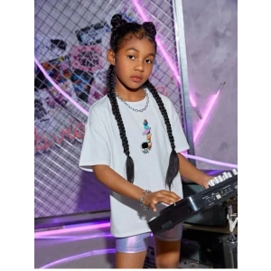 Çocuk Unisex Baskılı T-Shirt - Beyaz