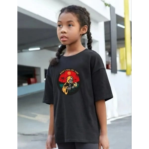 Çocuk Unisex Baskılı T-Shirt - Siyah