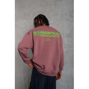 Erkek Baskılı Sweat - Gül Kurusu