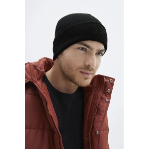 Erkek Katlamalı Basic Bere - Siyah