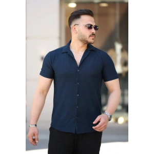 Erkek Kısa Kollu örme Kumaş Pamuklu Gömlek
