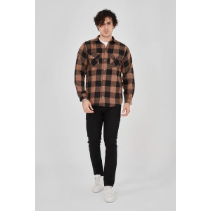 Erkek Oduncu Gömlek - Kahverengi