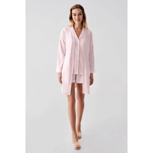 Freshness 324 Kadın 4Lü Sabahlıklı Şorlu Pijama Takımı