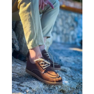 KB-X5 Kuback Kahve Süet Bağcıklı  Günlük Erkek Ayakkabı