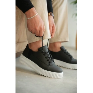 KB-X516 Kuback Siyah Cilt Günlük Erkek Ayakkabı