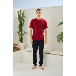 Kocabey 2090 Erkek Midi Yaka Pijama Takım