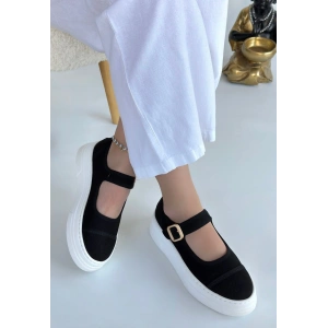 Lunni Siyah Keten Spor Ayakkabı