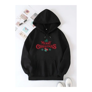 Merry Chrıstmas Sweatshirt & Hodie - Siyah