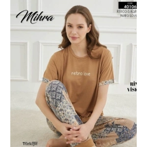 Mihra 40106 Kadın Kısa Kol Pijama Takımı