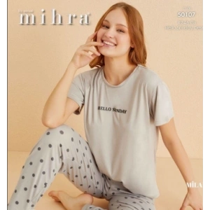 Mihra 50107 Kadın Kısa Kol Pijama Takımı