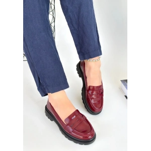 Narli Bordo Rugan Oxford Ayakkabı