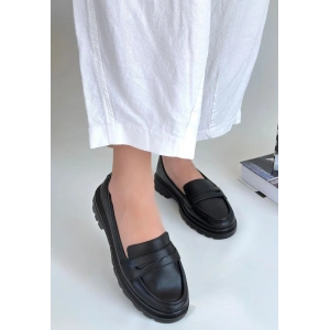 Narli Siyah Cilt Oxford Ayakkabı