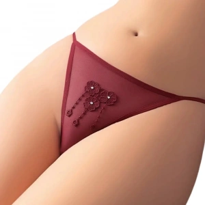 Nightlight 9185 Taşlı Saçak Dantelli Tanga