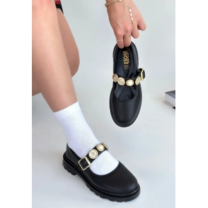 Okira Siyah Cilt Oxford Ayakkabı