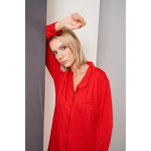 Pjs 26028  Bayan Önden Düğmeli Pijama Takımı