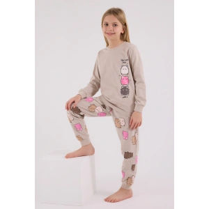 RolyPoly 3704-2 Kız Çocuk Uzun Kol Pijama Takım