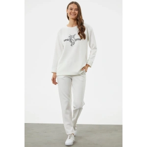 Sementa 76233 Baskılı Sıfır Yaka Oversize Eşofman Takım