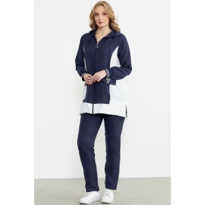 Sementa 76448 Keten Görünümlü Kapüşonlu Tunik Takım