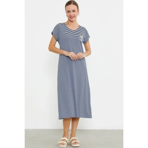 Sementa 77489 Nakış Detaylı Marine Penye Elbise