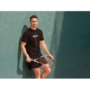 Unisex Bisiklet Yaka Baskılı Oversize T-Shirt - Siyah