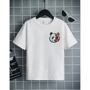 Unisex Çocuk Baskılı T-Shirt - Beyaz