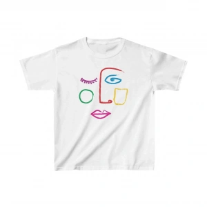 Unisex Çocuk Baskılı T-Shirt - Beyaz