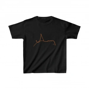 Unisex Çocuk Baskılı T-Shirt - Siyah