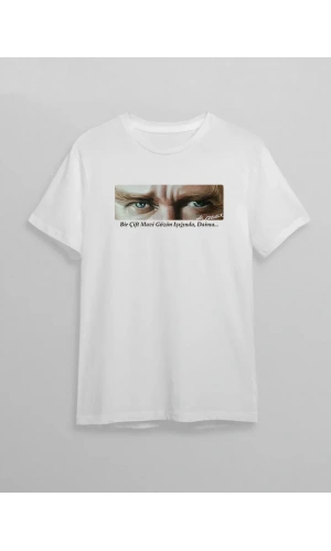 10 Kasım Unisex Atatürk Baskılı T-shirt - Beyaz