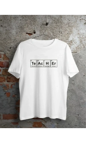 24 Kasım Öğretmenler Günü Baskılı Özel T-shirt - Beyaz