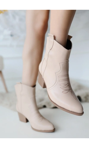 Akver Nude Cilt Topuklu Bot